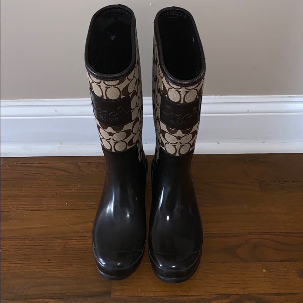 Coach Rainboots! Awesome condition!